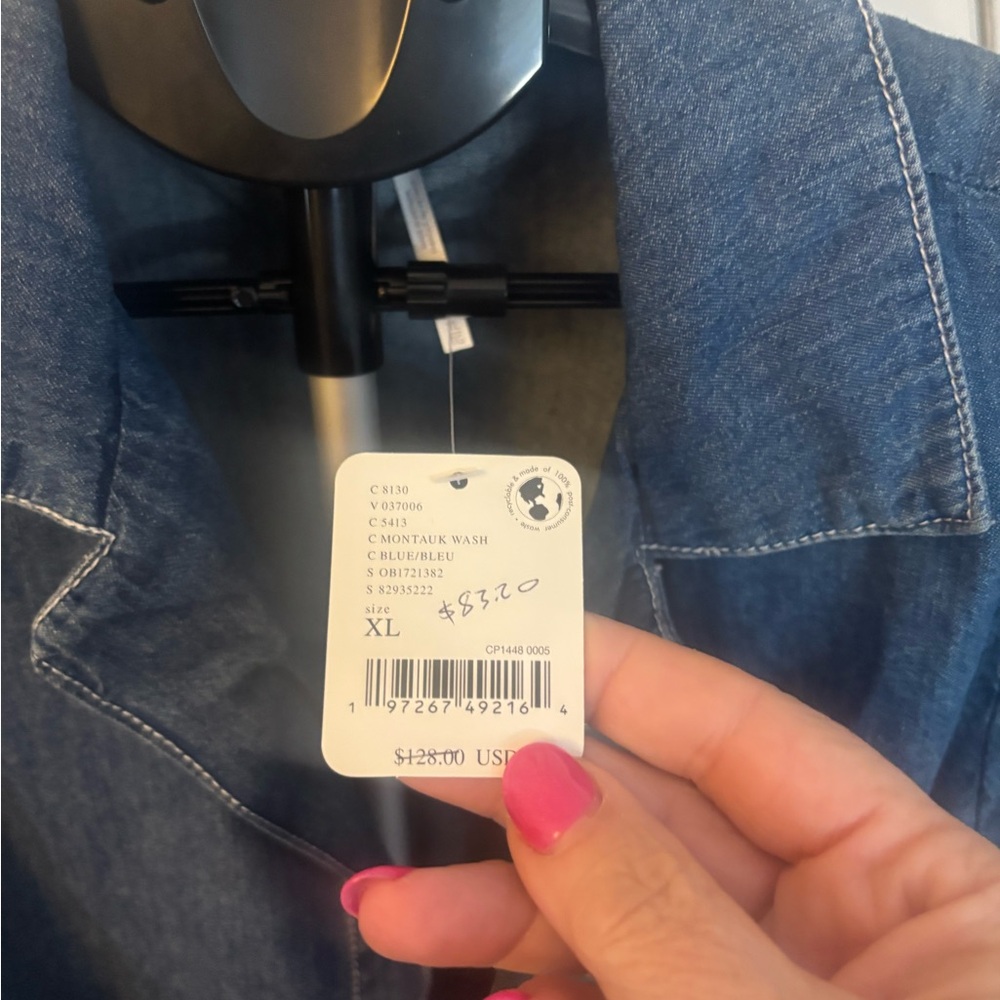 NWT Free People Blue Denim Dress - Picture 5 of 7